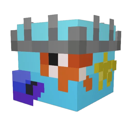 siglas_ Minecraft avatar head, 3D render