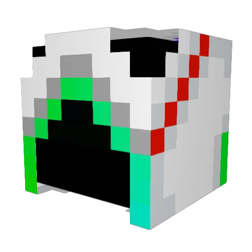 sigma_zeta Minecraft avatar head, 3D render