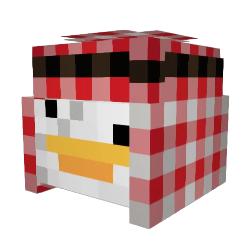 sigmahawk Minecraft avatar head, 3D render