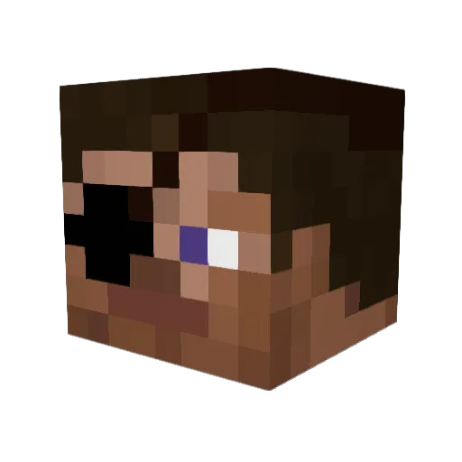 sigmaman100 Minecraft avatar head, 3D render