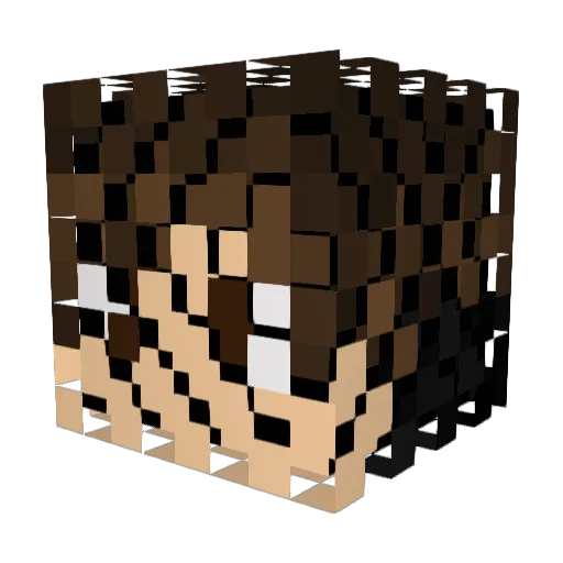 siguky Minecraft avatar head, 3D render