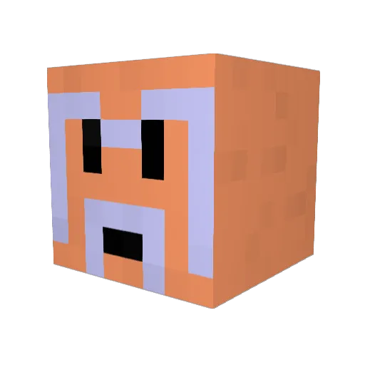 sigurbn Minecraft avatar head, 3D render