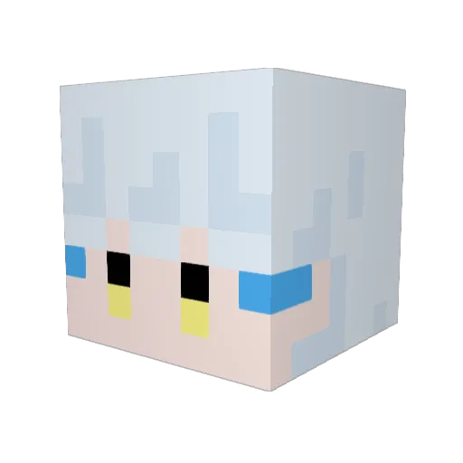 sigure104 Minecraft avatar head, 3D render