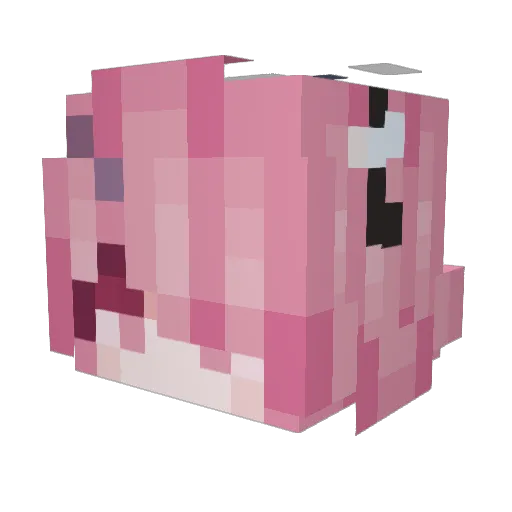 sigure55 Minecraft avatar head, 3D render