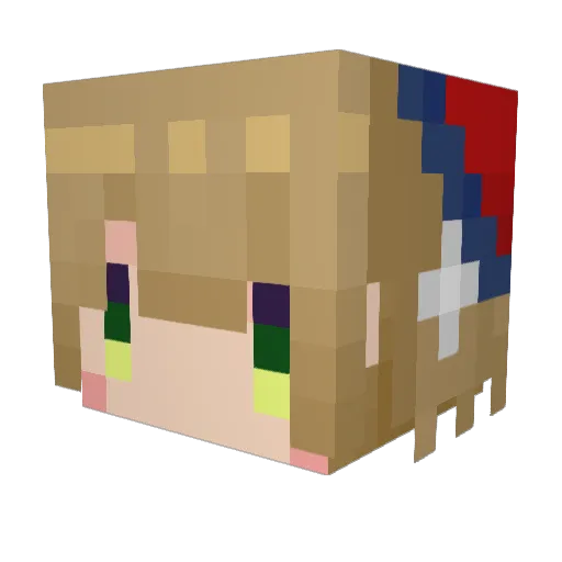 sigureui Minecraft avatar head, 3D render