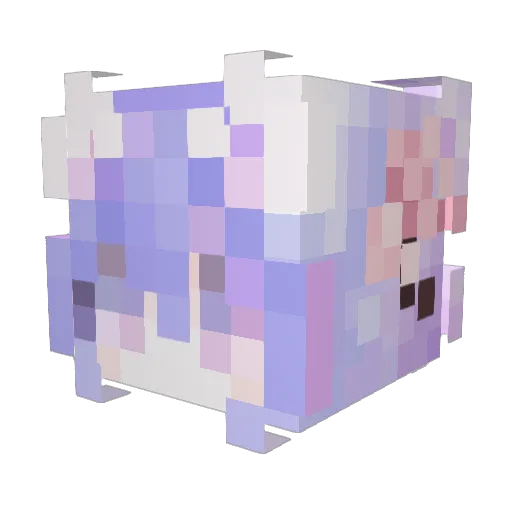 siinanasa Minecraft avatar head, 3D render