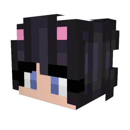 siinii Minecraft avatar head, 3D render