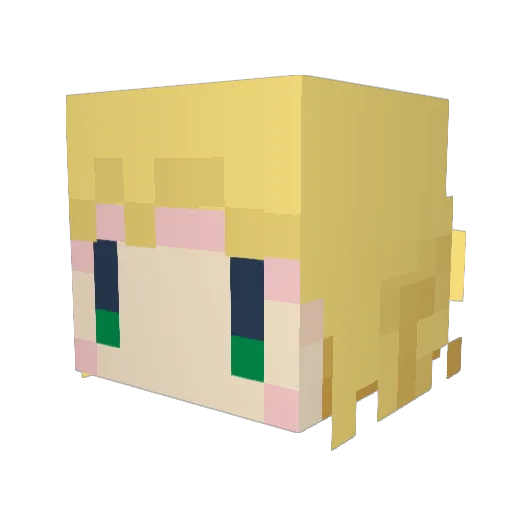siiu Minecraft avatar head, 3D render