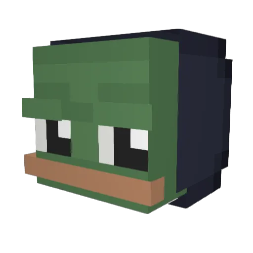 sikboi Minecraft avatar head, 3D render