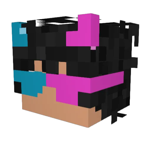 sikeyyyyyyy Minecraft avatar head, 3D render