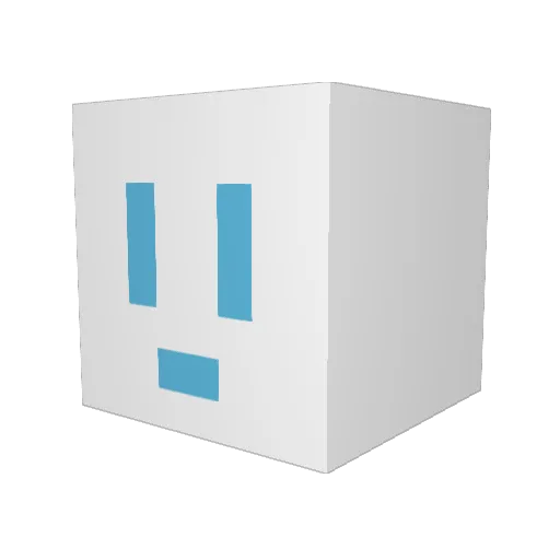 sikicha Minecraft avatar head, 3D render