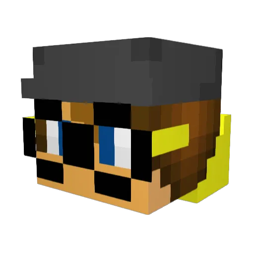 sikit Minecraft avatar head, 3D render