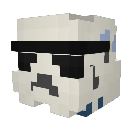 silanamex Minecraft avatar head, 3D render