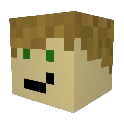 silaswn Minecraft avatar head, 3D render