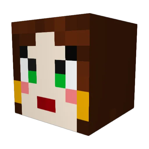 silencecaptain Minecraft avatar head, 3D render