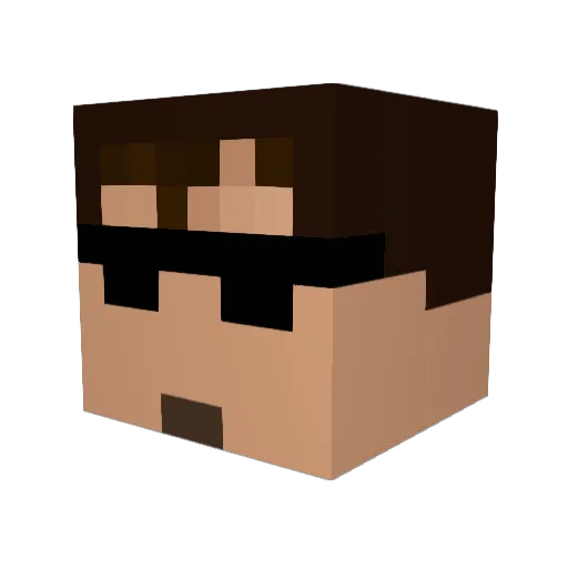silencedave Minecraft avatar head, 3D render