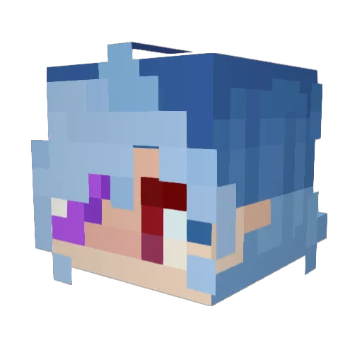 silentanddeadlyy Minecraft avatar head, 3D render