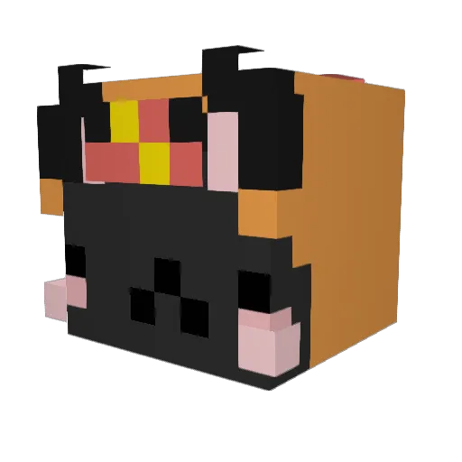silentcatfaart Minecraft avatar head, 3D render