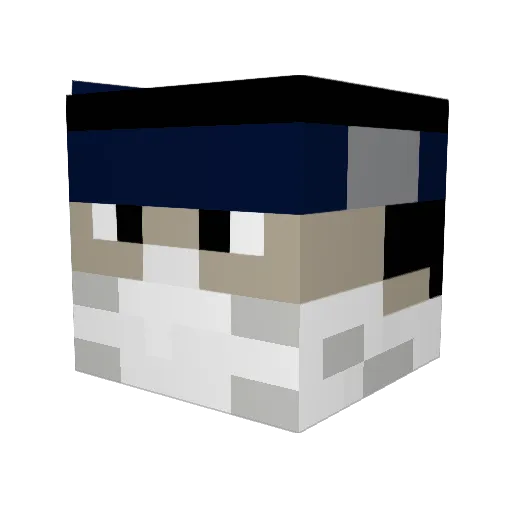 silentwaffle Minecraft avatar head, 3D render