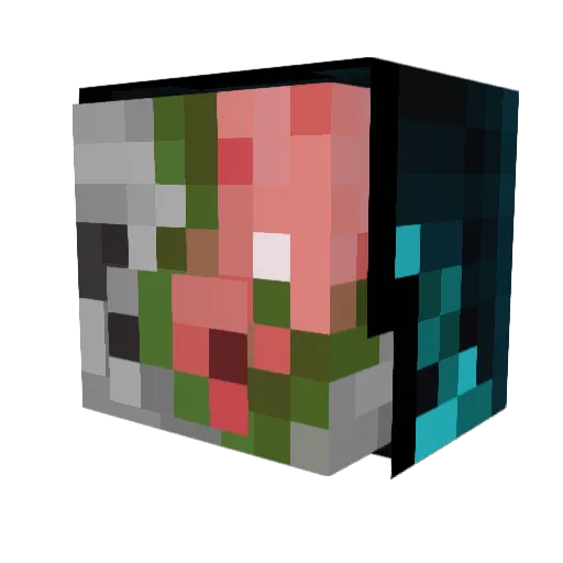 silentwisperer_ Minecraft avatar head, 3D render
