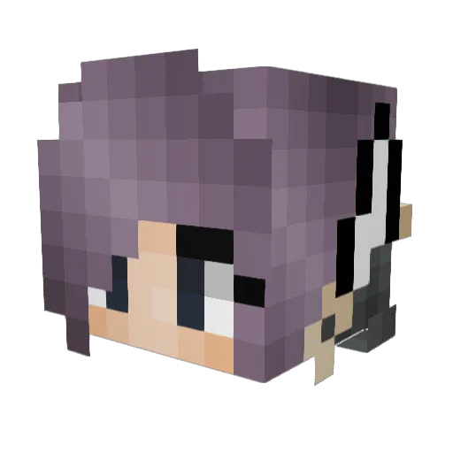 silentwytch Minecraft avatar head, 3D render