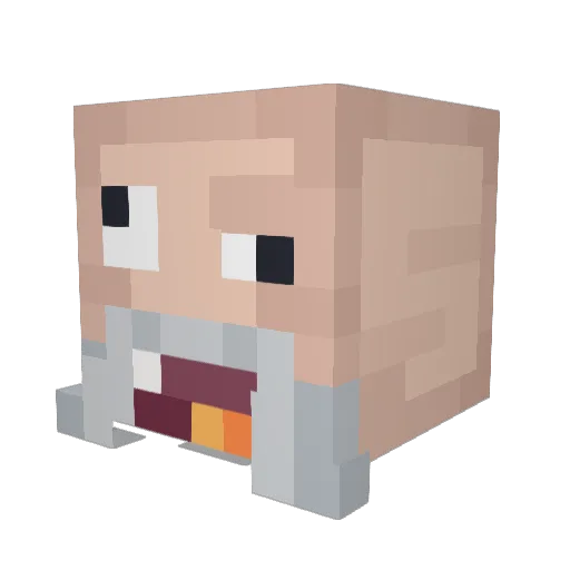 silhouettesage Minecraft avatar head, 3D render