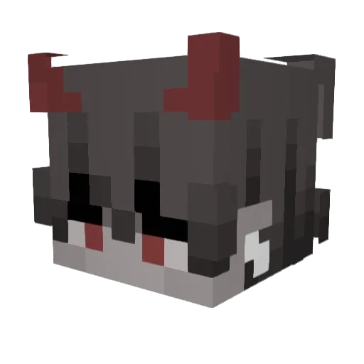 silhxuette_ Minecraft avatar head, 3D render