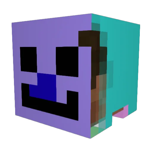 silialu Minecraft avatar head, 3D render