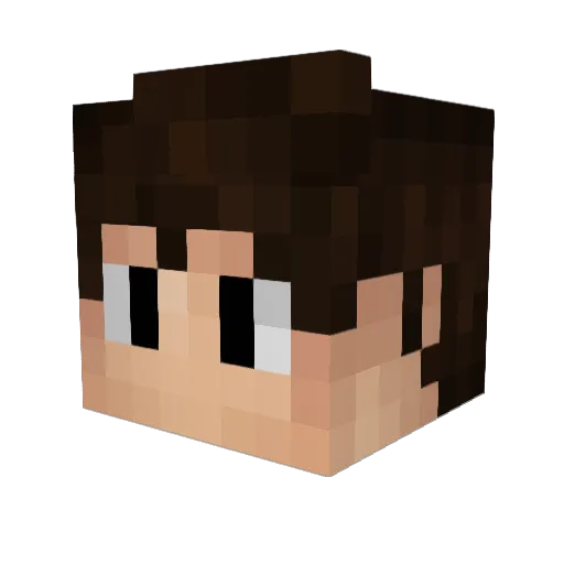 silices Minecraft avatar head, 3D render