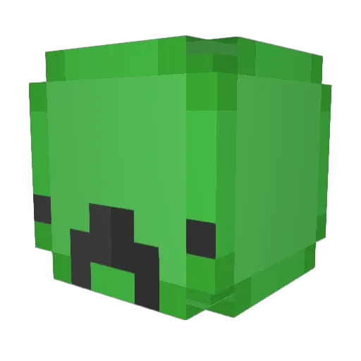 siligum Minecraft avatar head, 3D render