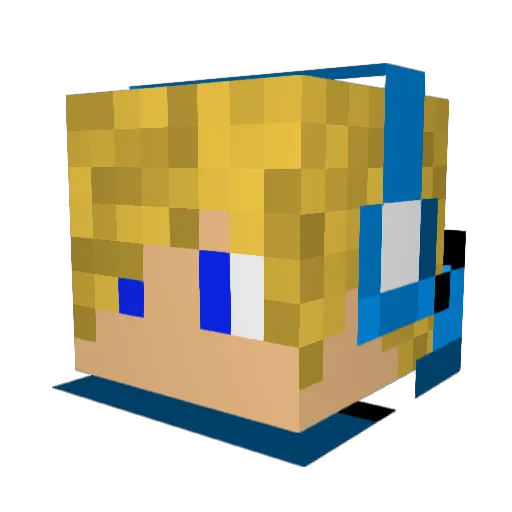 silitix Minecraft avatar head, 3D render