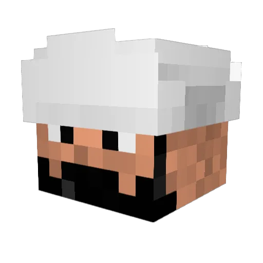 silkafk Minecraft avatar head, 3D render