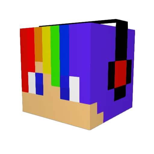 silkbeast Minecraft avatar head, 3D render