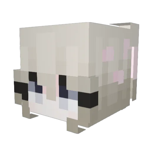 silkenlaura Minecraft avatar head, 3D render