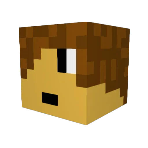 silketom Minecraft avatar head, 3D render
