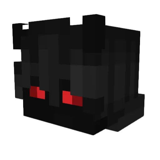 silkish Minecraft avatar head, 3D render