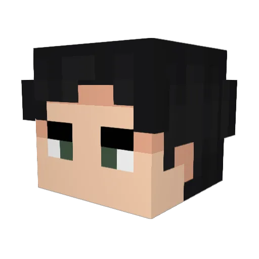 silkyX2 Minecraft avatar head, 3D render