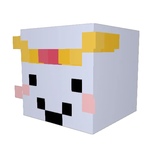 silkybunny Minecraft avatar head, 3D render