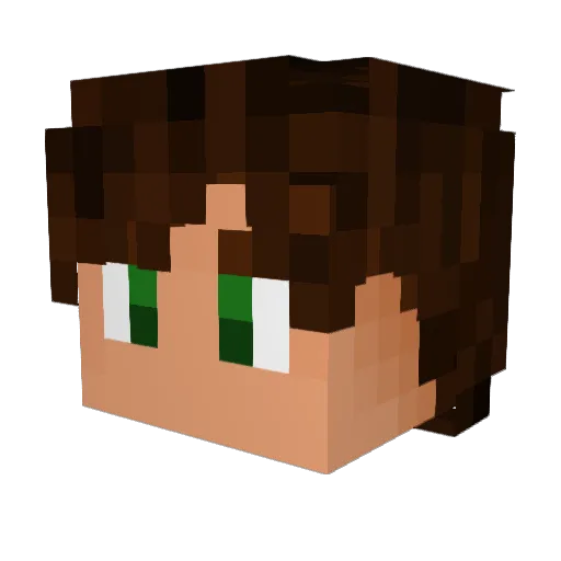 sillvanes Minecraft avatar head, 3D render