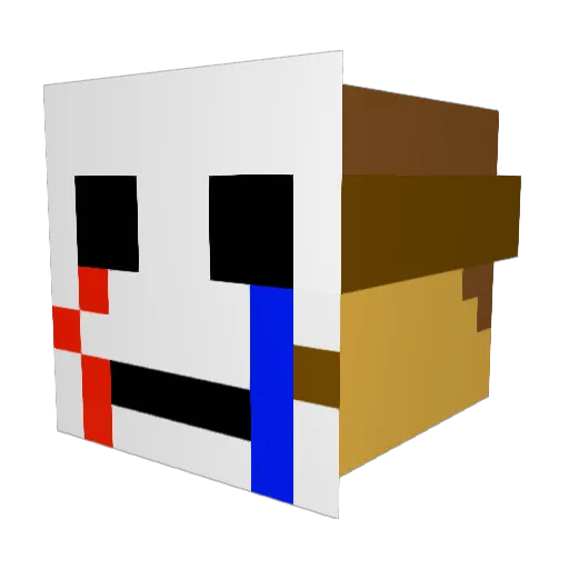silly_boy Minecraft avatar head, 3D render