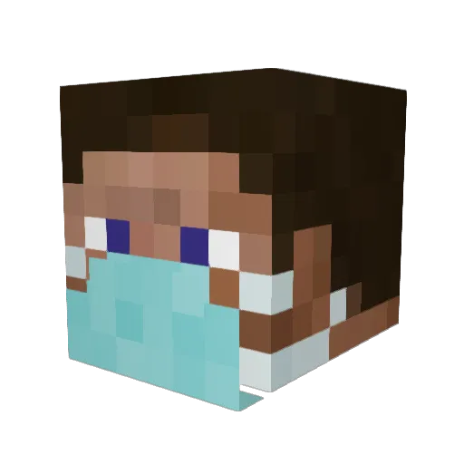 silly_sid Minecraft avatar head, 3D render
