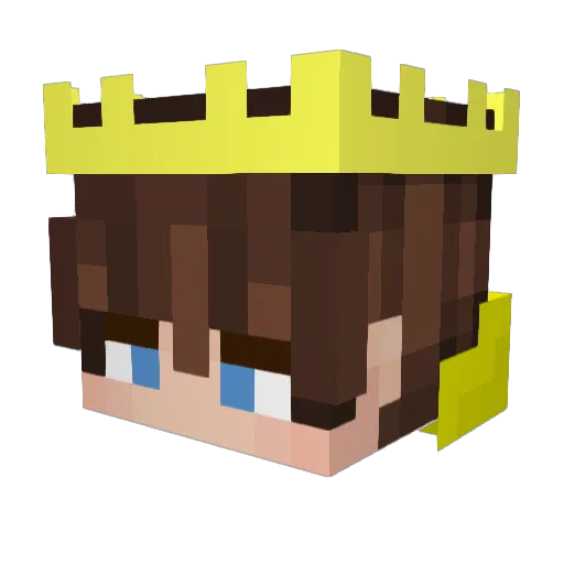 sillybab Minecraft avatar head, 3D render