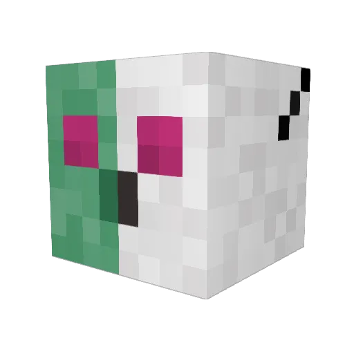 sillybil Minecraft avatar head, 3D render
