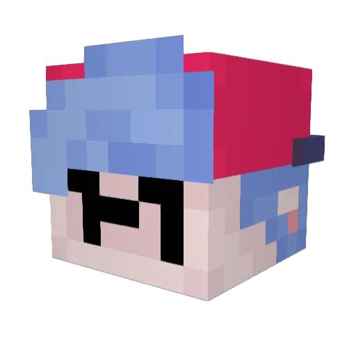 sillyborja Minecraft avatar head, 3D render