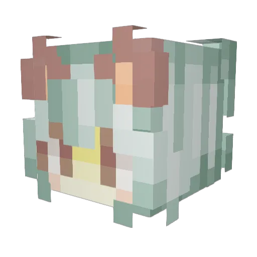 sillycatkate Minecraft avatar head, 3D render