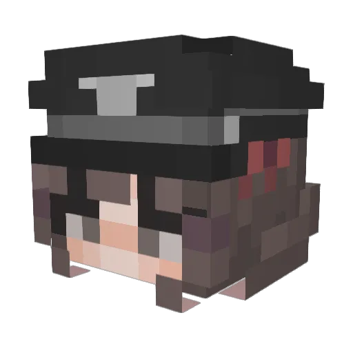 sillydaphne Minecraft avatar head, 3D render