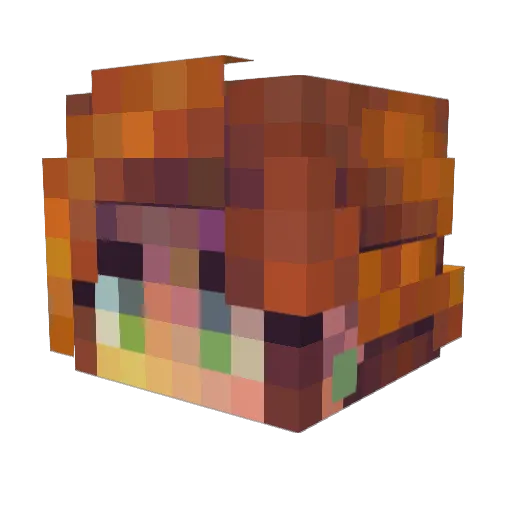 sillydillyb Minecraft avatar head, 3D render
