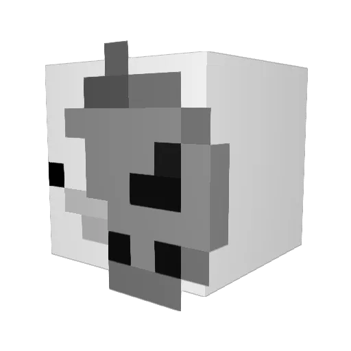 sillyente Minecraft avatar head, 3D render