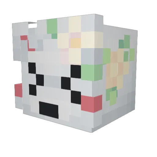sillykit Minecraft avatar head, 3D render