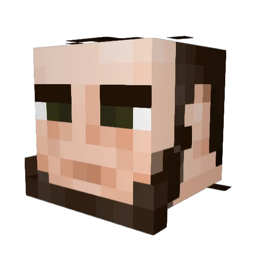 sillyloser Minecraft avatar head, 3D render